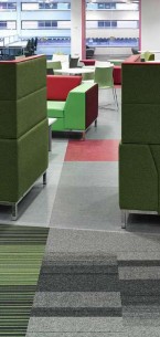 balance atomic, balance & strands carpet tiles at Royal Infirmary in Glasgow