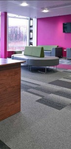 balance atomic, balance & strands carpet tiles at Royal Infirmary in Glasgow