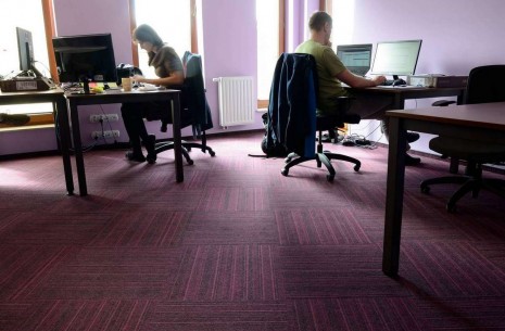 code carpet tiles at Amartus Offices Poland