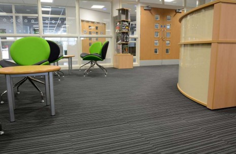 strands night carpet tiles at Shelley College Huddersfield